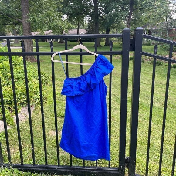 J Crew One Shoulder Linen Dress - Picture 3 of 6